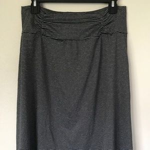 Athletic fabric knee length summer skirt